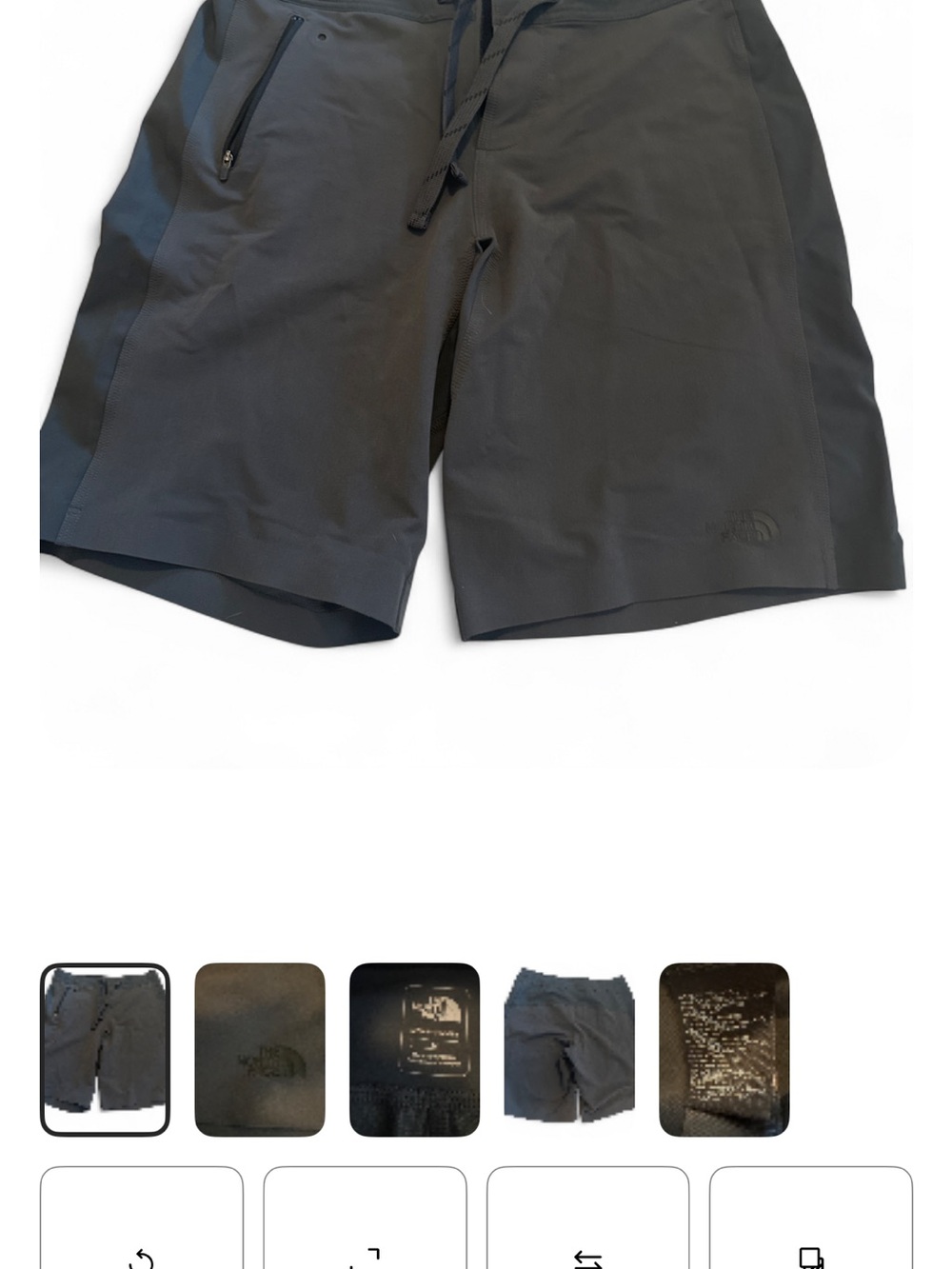 The North Face Black Men’s Athletic Shorts with Zippered Pocket